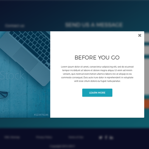 Work design with the title 'Pop-up window'