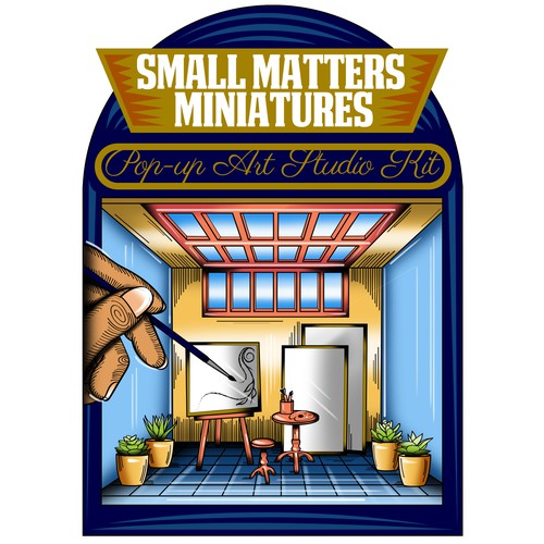 Creative label with the title 'Studio Kit Design for Label'