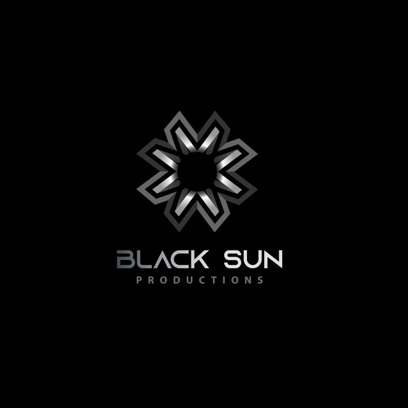 Black logo with the title 'Black sun productions'