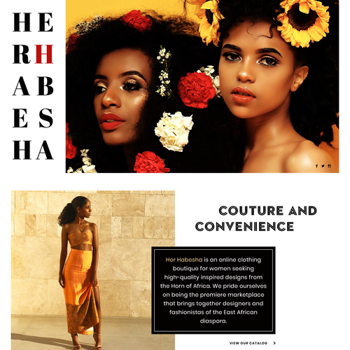 Clothing website with the title 'Her Habesha'
