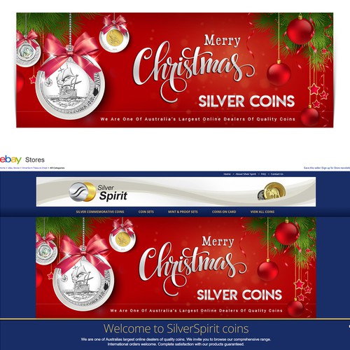 X-mas design with the title 'Christmas web slider'