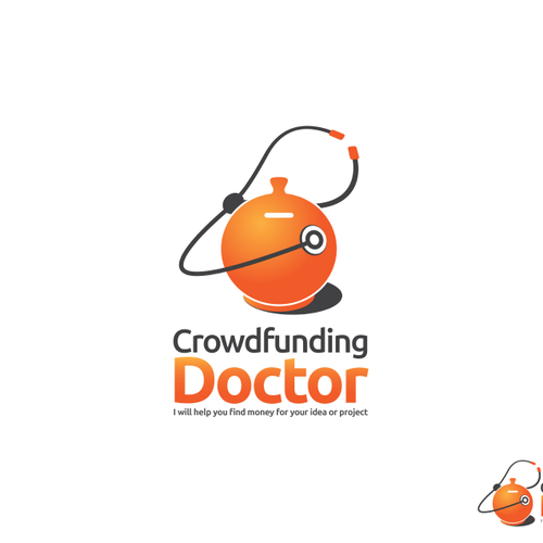 Crowdfunding logo with the title 'Crowdfunding Doctor'
