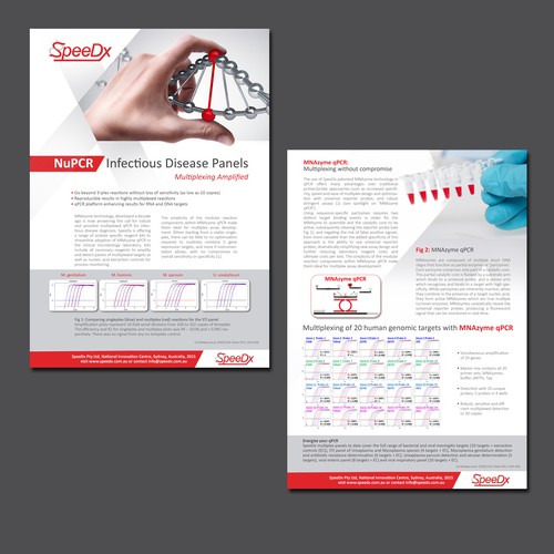 Winning design with the title 'professional 2-sided A4 flyer for an emerging bio-tech company'