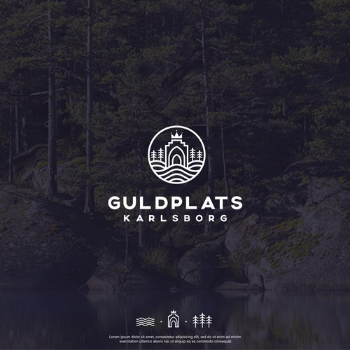 Palace logo with the title 'Guldplats Karlsborg'