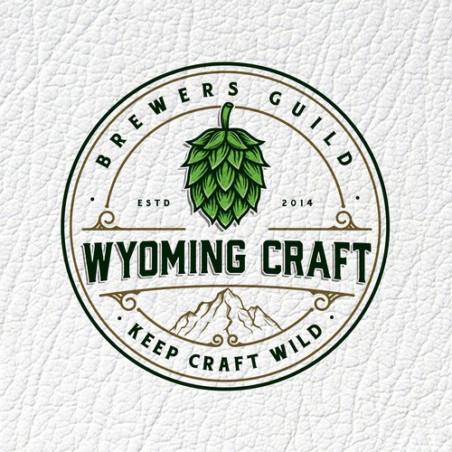 Ornament design with the title 'Wyoming Craft Brewers Guild'