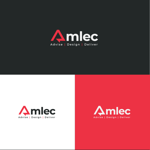 Electric company logo with the title 'Amlec Logo Design'