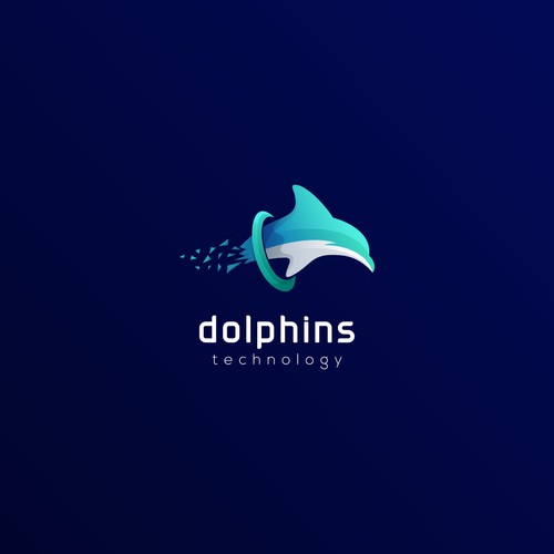 Ocean brand with the title 'Dolphins logo concept'