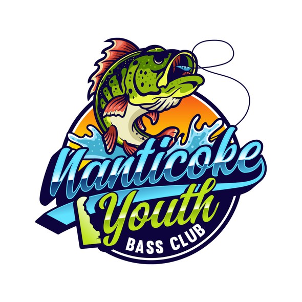 Bass logo with the title 'Nanticoke Youth bass Club'