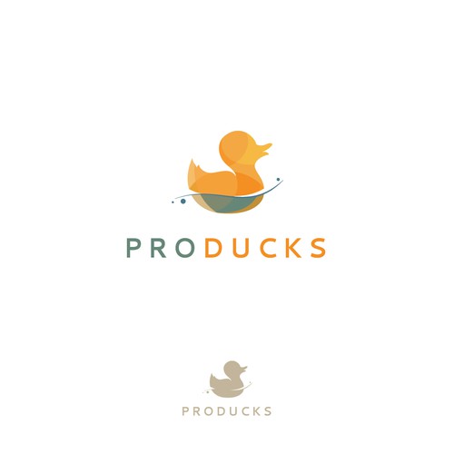 Duck logo with the title 'Logo for digital products company'