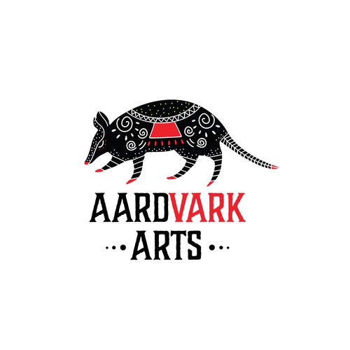 Indian logo with the title 'logo for aardvark arts'