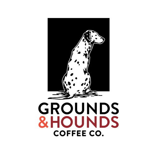 Dog illustration with the title 'logo design'
