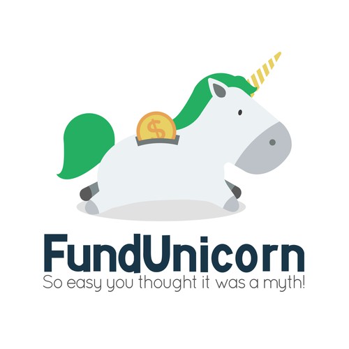 Amazon logo with the title 'Fun Unicorn Logo design'