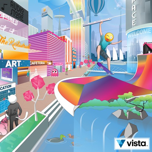 Website illustration with the title 'The Metaverse'
