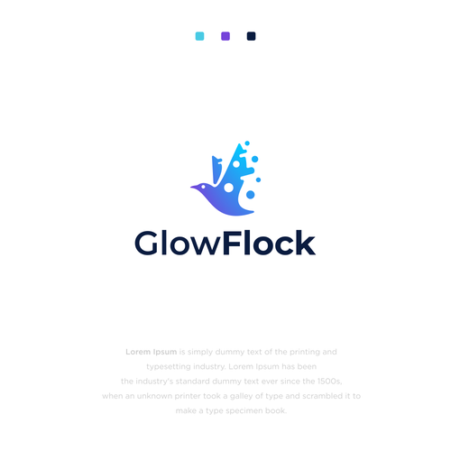Lighthouse logo with the title 'GlowFlock'