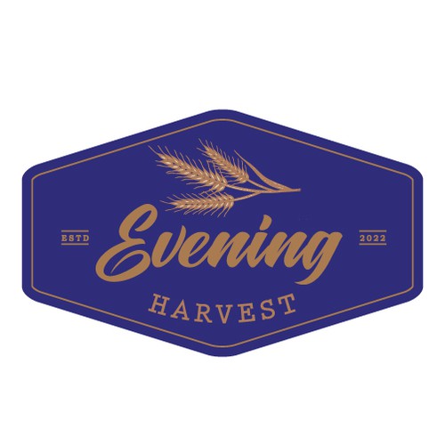 Grain design with the title 'Evening Harvest '