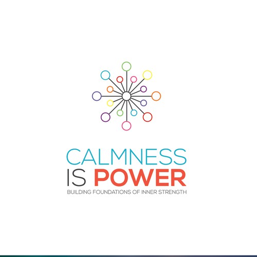 Atom design with the title 'Logo for Building foundations of inner strength'