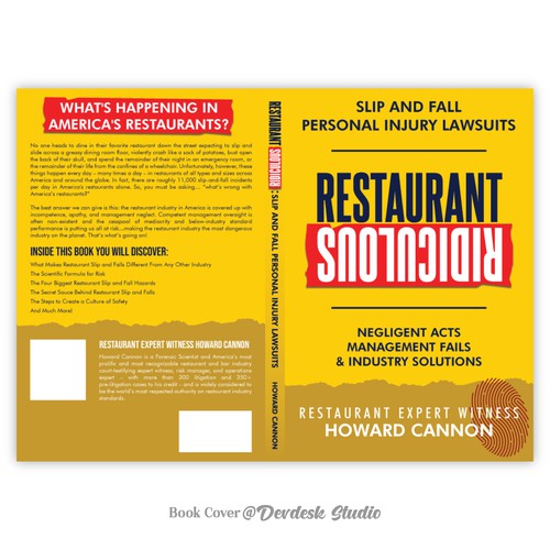 Management book cover with the title 'Restaurant Ridiculous eBook cover'