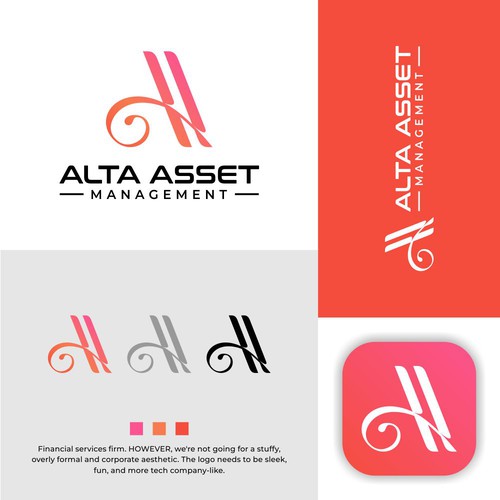 Wealth management logo with the title 'Alta asset Logo'