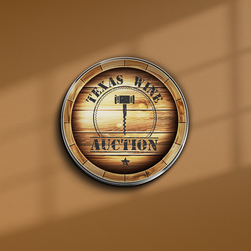 Attractive logo with the title 'Wine auction logo concept'