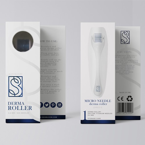 Minimal packaging with the title 'Box package design'