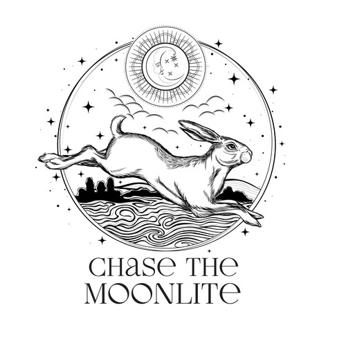 Rabbit logo with the title 'Feminine rabbit logo'