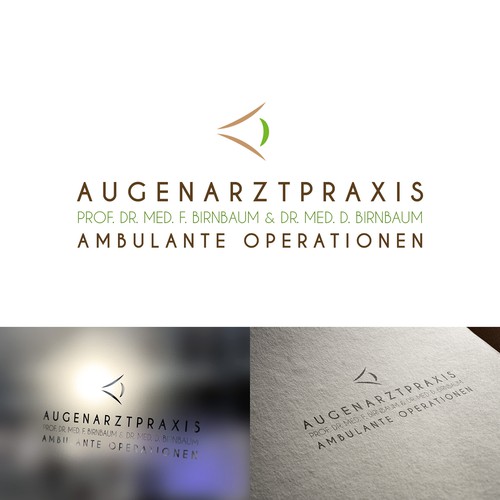 Eye logo with the title 'Logo concept for an oculist practice'