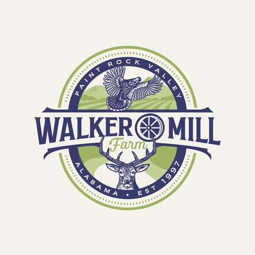 Hunting logo with the title 'farm logo'