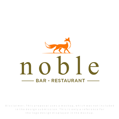 Fox logo with the title 'Refined Fox Symbol & Logo System for Upscale casual trendy Restaurant'