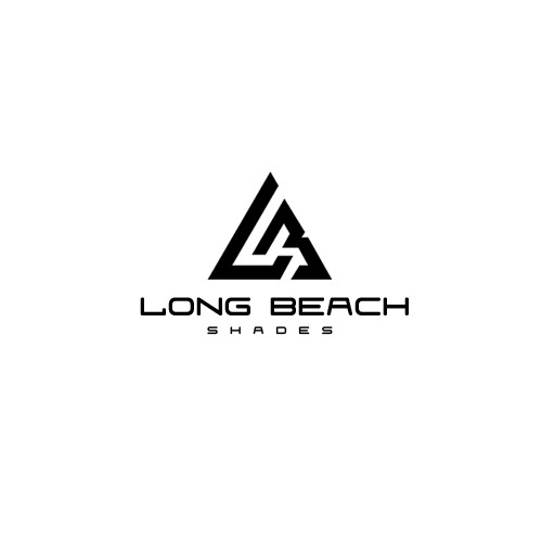Pyramid logo with the title 'Long Beach Shades - Logo Project'
