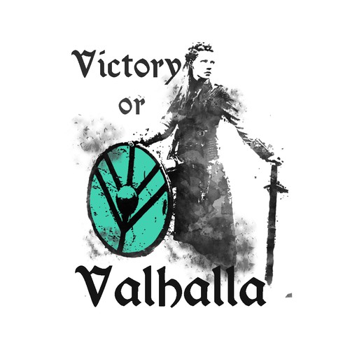 Watercolor t-shirt with the title 'vikings tshirt'