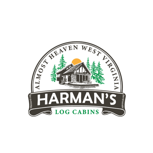 Heaven design with the title 'Log Cabin Logo'
