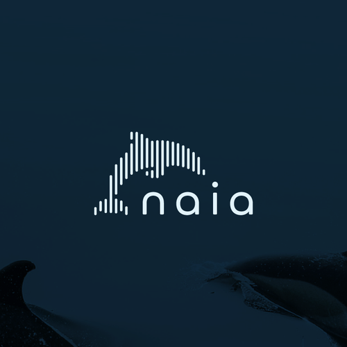 Dolphin design with the title 'Clean and modern logo for an app development company'