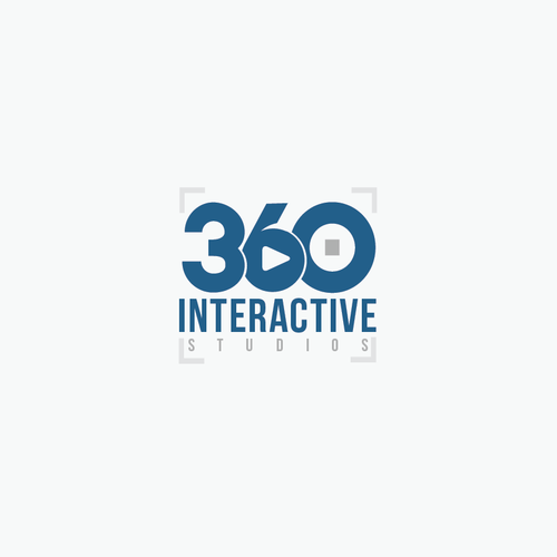 Interactive design with the title 'Virtual reality company logo'