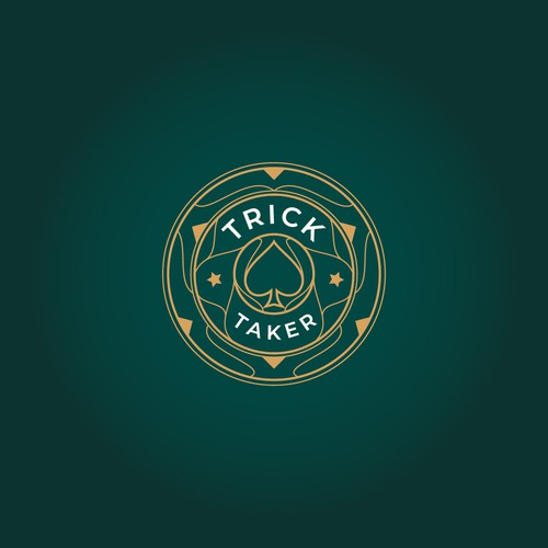 Board game logo with the title 'Spade Card Game'