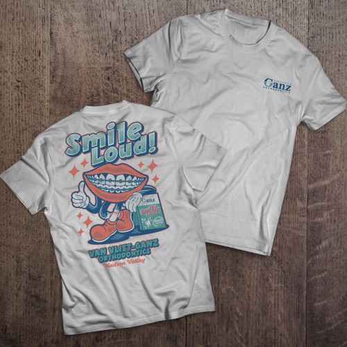 Medical t-shirt with the title 'Smile Loud Retro Mascot tshirt Illustration'