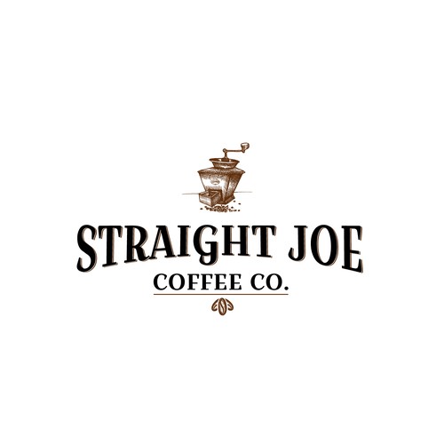 Coffee design with the title 'Straight Joe'