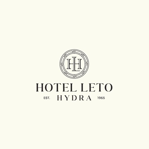 Greek logo with the title 'Hotel Leto Hydra'