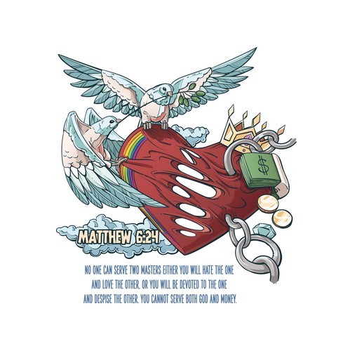 Design with the title 'Matthew 6:24 '
