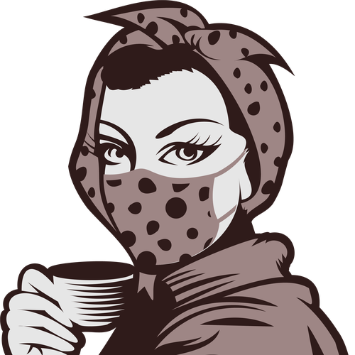 Restaurant artwork with the title 'Big Shot Coffee House'