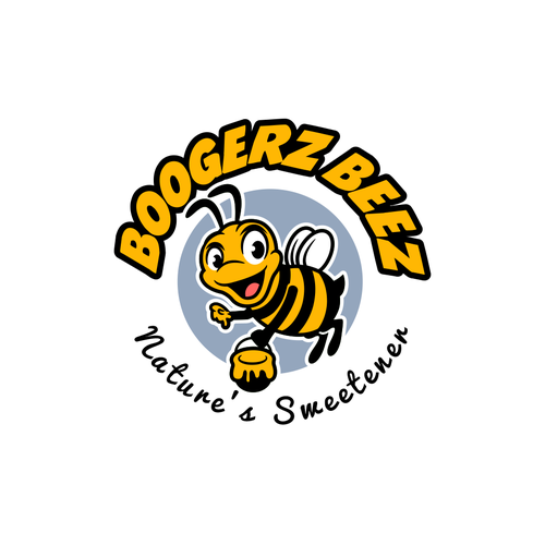 Honeybee design with the title 'Honey prodcut logo'