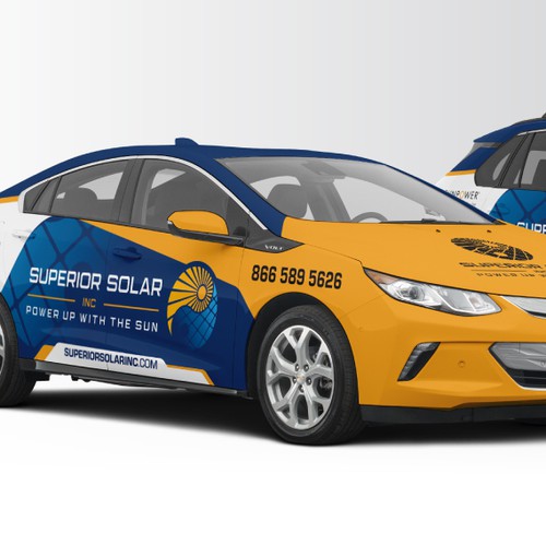 Solar panel design with the title 'SUPERIOR SOLAR Fleet'