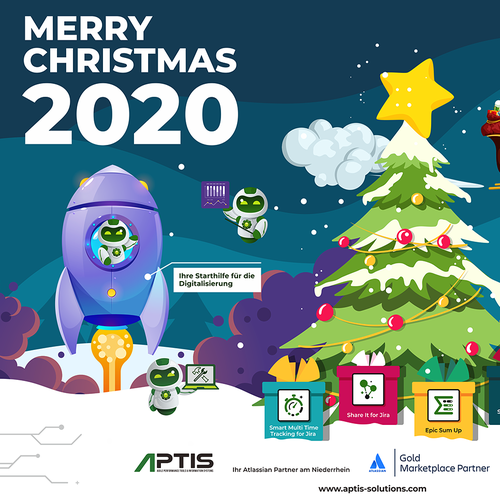 Calendar design with the title 'Christmas calendar project for Aptis'