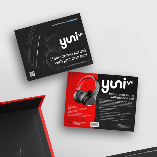 Music packaging with the title 'Headphones package design'