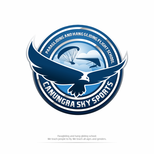 Airline and flight logo with the title 'Canungra Logo Designs for Sky Sports Paragliding & Hang gliding'