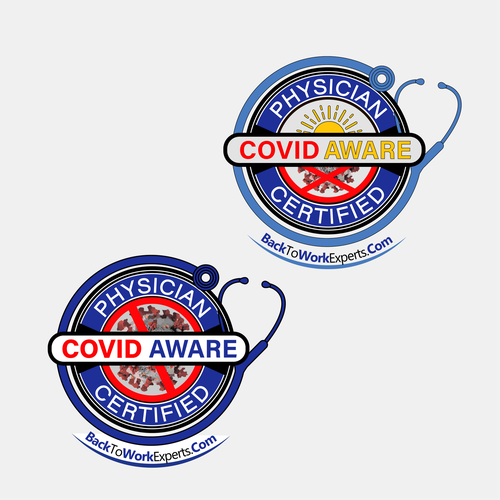 Logo artwork with the title ' Logotype COVID AWARE'
