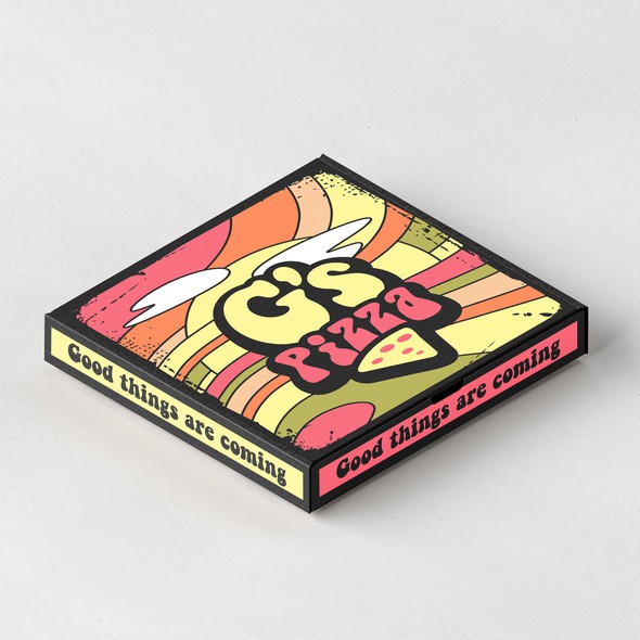 Pizza packaging with the title 'G's Pizza box'