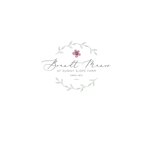 Romantic logo with the title 'Wedding Barn Venue Logo'