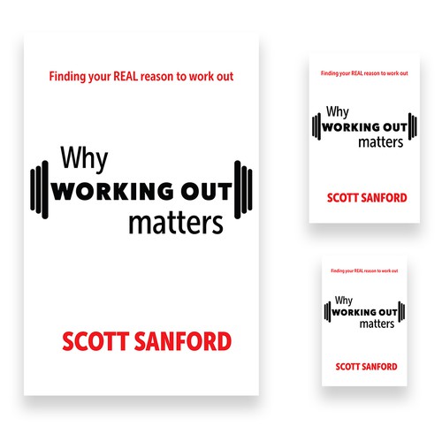 Fitness book cover with the title 'Minimalistic book cover design concept'