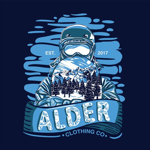 Snow t-shirt with the title 'Alder Clothing.co'