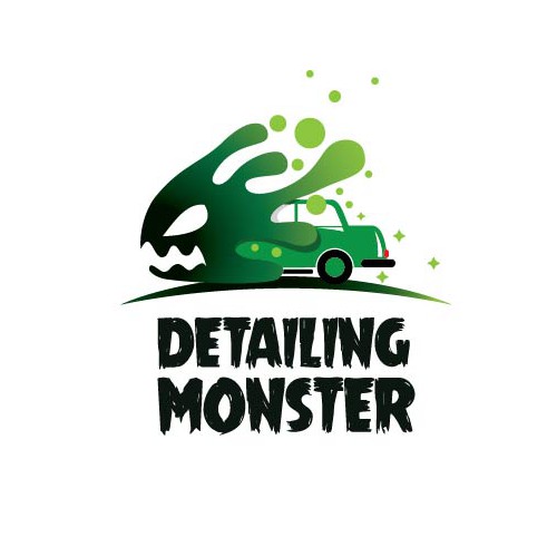 Monster logo with the title 'detailing monster '